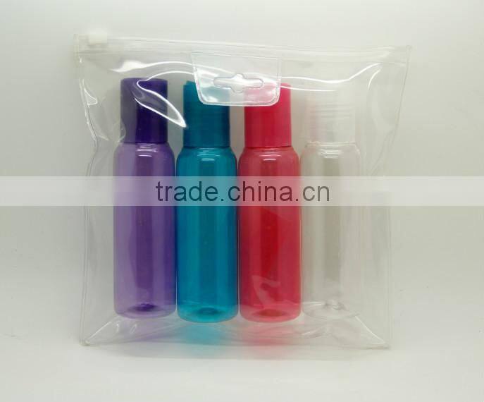 travel 100ml 3oz PET plastic cosmetic bottle set