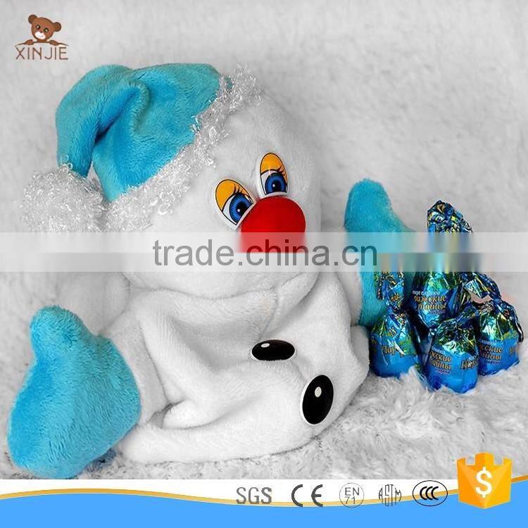customize cheap plush snata claus christmas candy bag