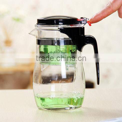 heat-resistant coffee pot with infuser