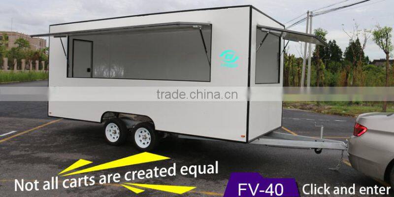 2015 HOT SALES BEST QUALITY noddle food caravan salamander grill food caravan food caravan with big wheels