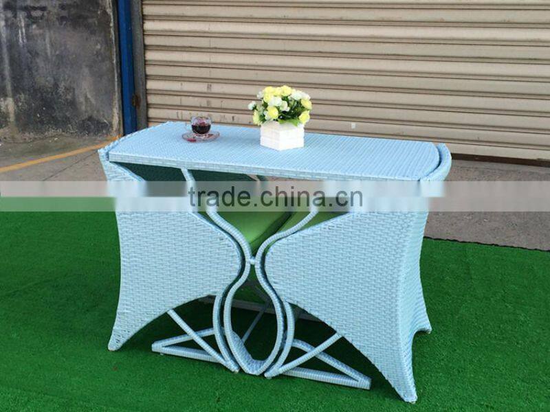 2015 NEW BULE OUTDOOR WICKER CUBE TABLE SET
