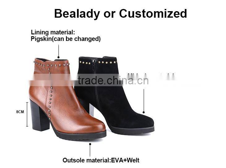 Wholesale cheap fashion soft ankle boots casual ladies flat shoes