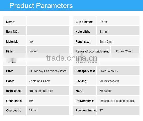40mm cup hydraulic hinge for cabinet