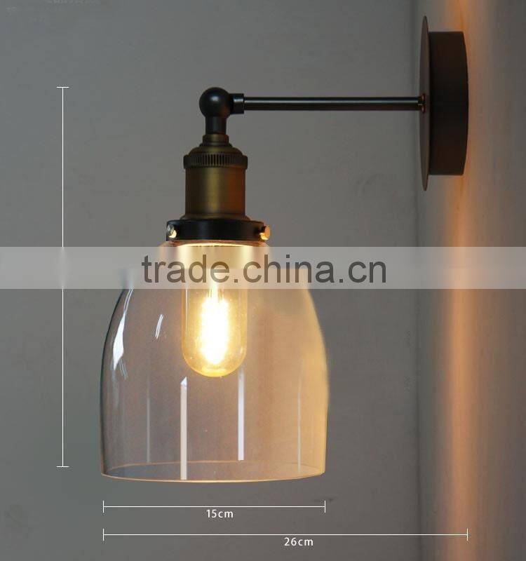hot sale RH creative Edison light Hemicycle Glass lamp II Ceiling light or wall light