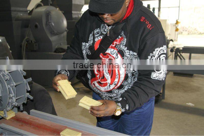 double-screw vacuum plodder of bar soap making