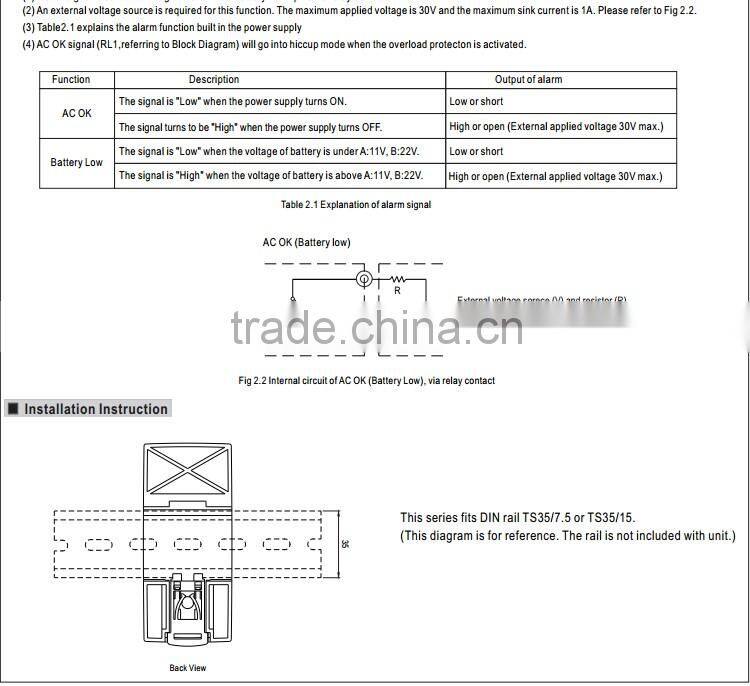 Meanwell ups function DRC-60A 60w 13.8v switching power supply