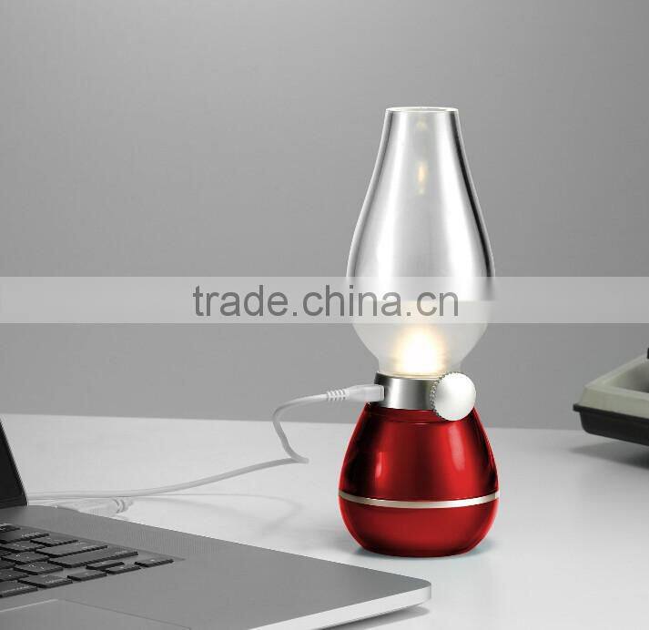 Creative Kerosene Oil Lamp Design with Dimmer Control Key for Indoor & Outdoor Use, Night Light, Reading Lights