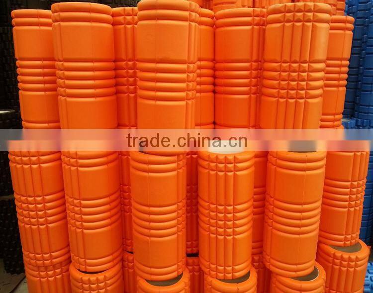 High Density EVA Plastic Massage Hollow Grid Foam Roller