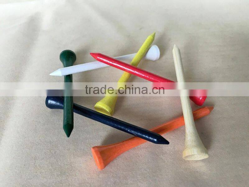 Colorful Wooden Golf Tee Wholesale/Custom Logo Printed Wooden Golf Tee