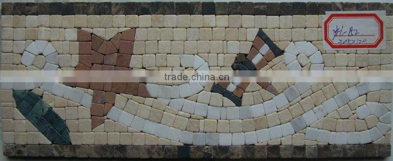 YFL120 Lava Mosaic Border line Art Marble Mosaic