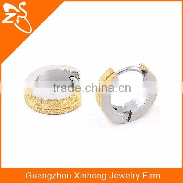 Plated self piercing hoop earrings for boys 2015 body jewelry hot sell in the USA