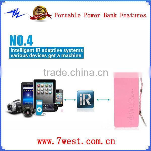Colorful Portable Power Bank 5600mah Rechargeable External Battery Charger Mobile Phone