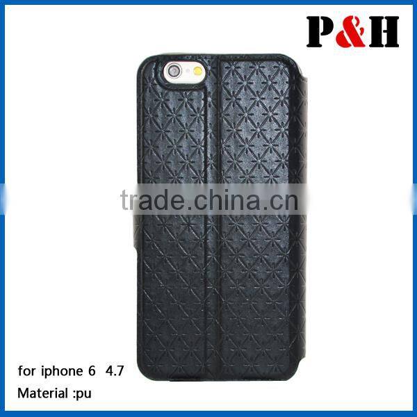 Wallet Flip Cell Phone Leather Case for iPhone 6,Wholesale for iPhone 6 Wallet Leather Case with Card Holder