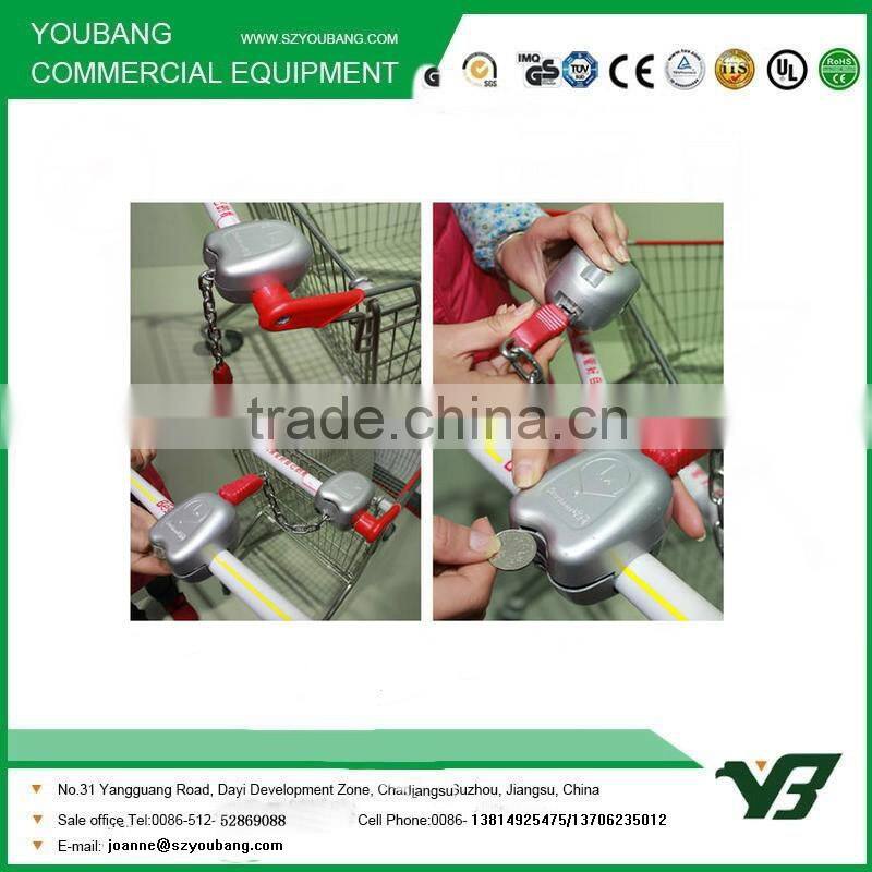 Top Quality supermarket shopping trolley coin locks