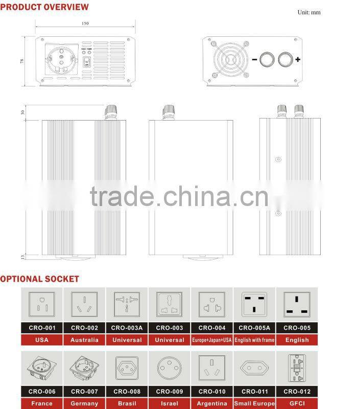 600w Pure Sine Wave Power Inverter