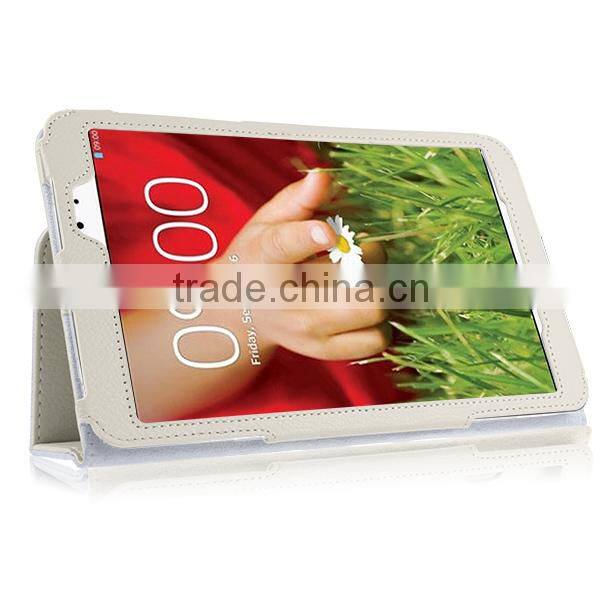 Folio Magnetic Flip Stand Leather Case For LG G Pad 8.3" V500