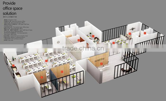 Modern Office Furniture Cross 4 Seat Staff Workstation ZS-M3030