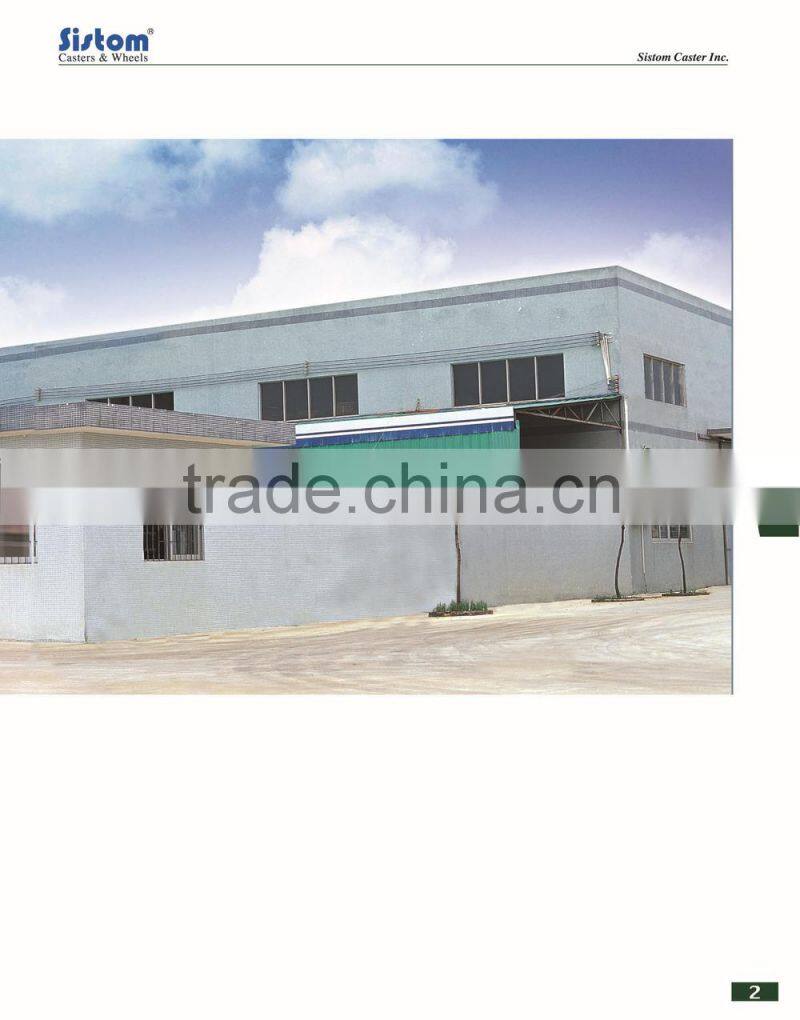 13 Double Ball Raceway Top Plate Swivel Hard Rubber Caster with Side Brake