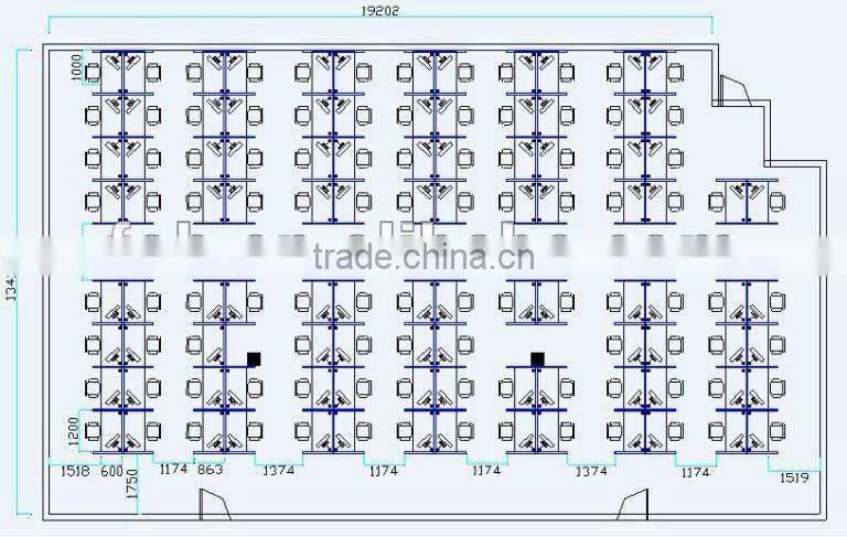 New Arrived Popular Office Furniture Desk Workstation Design in Canton (FOH-SS32-2815)