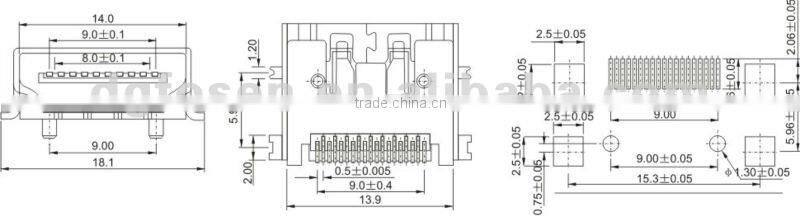 usb female hdmi male converter HDMI-04