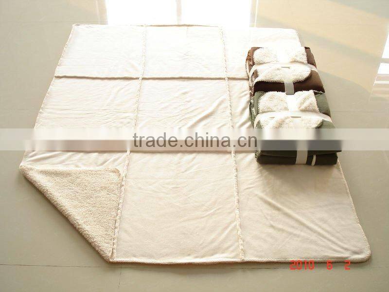 Polar fleece blanket with soft ribbon