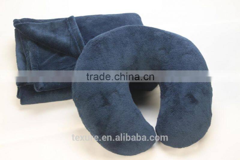 Super soft luxury microfiber fleece blanket for airplane and travel