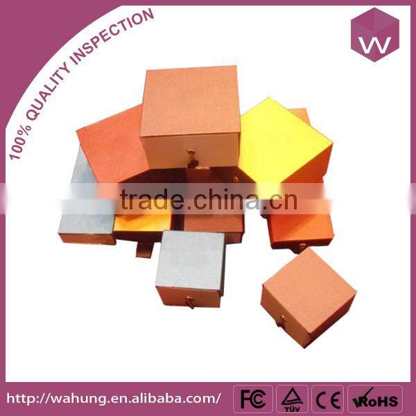 Csutom Rose Gold Color Paper Jewelry Ring Box