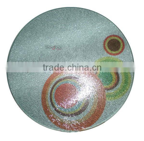 fruit pattern tempered glass cutting boards/chopping boards