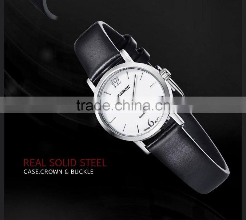 WEIDE 2015 Newest Popular Leather Lady Vogue Watch