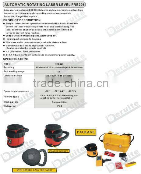 Self-leveling rotation laser level FRE205