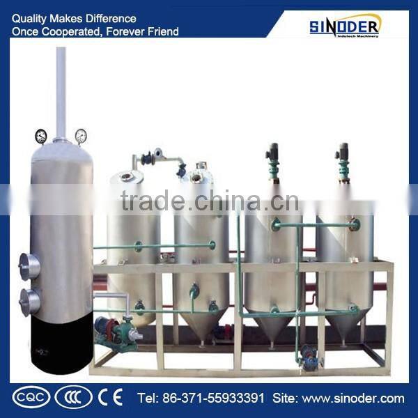 Professional sunflower,rapeseed,cotton,soybean oil refinery/ crude cooking oil refinery machine for hot sale