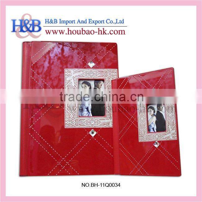 Global hot sale H&B 8*12 ,12*18 red hardcover wedding photo album