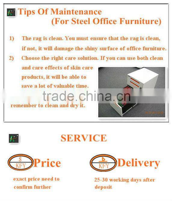 KFY-WR-02 Light Gray 3-Wide Metal Armoire