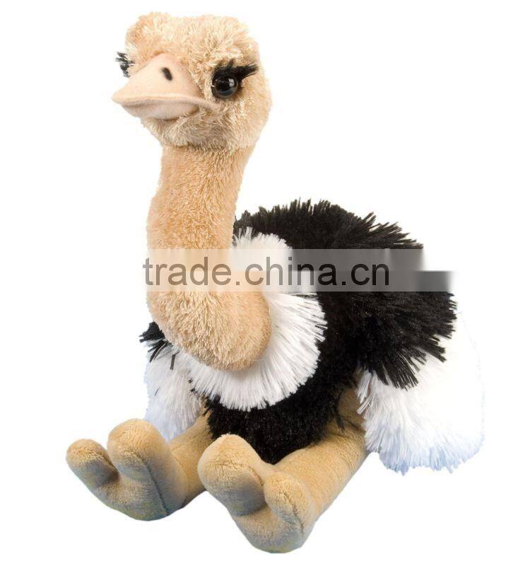 St ostrich toys ostrich feather plush material cotton filled