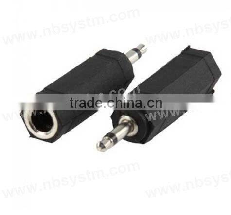 2.5mm mono plug male to 6.35mm mono,stereo jack female adapter
