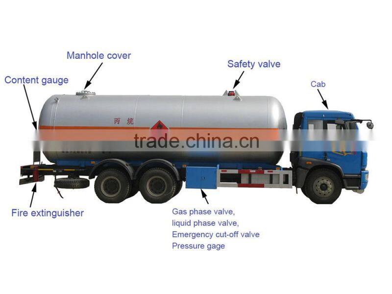 Hot selling propene LPG semi-trailer of 50-55 m3 with high quality for sale in south america