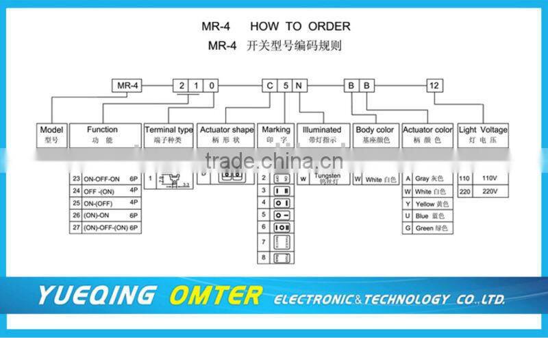 MR-4-210-C2N-BB Rocker Switches