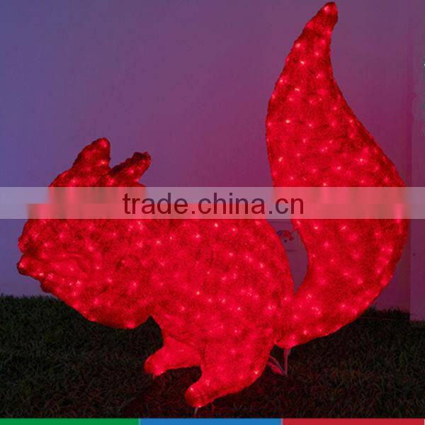 Garden decorative motif light for mouse,interesting LED decoration light, fancy crystal sculpture animal light