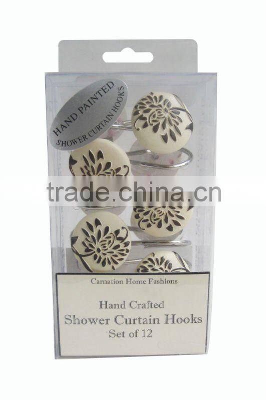 DECRATIVE SHOWER CURTAIN HOOKS