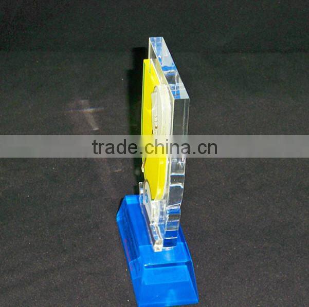 Flower shape achievement awards acrylic trophy