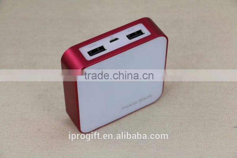2016 Hot selling Portable Power Bank battery cell phone charger 9000mAh