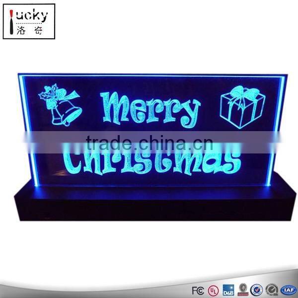 Acrylic led display stand with two legs