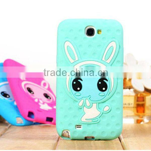 For Samsung Galaxy Note 2 N7100 Cover 3D Silicone Soft Animal bulk cell phone case