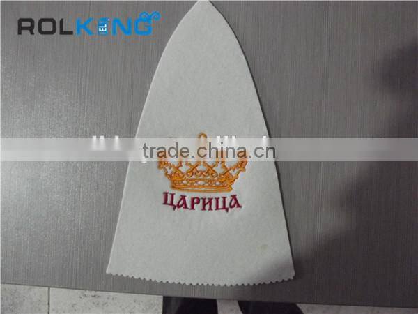 2015 cheap wool felt sauna hat embroidery sauna hat