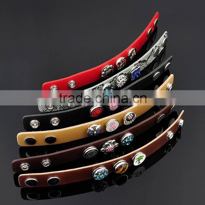 Hot New Products For 2015 Snap Button Faux Leather Bracelet