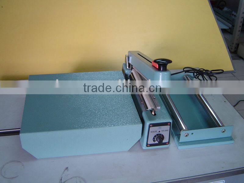 KS-300 BC plastic bag hand press sealer with cutter