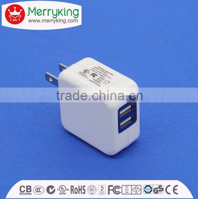 Electric type quick charger 5v usb ac adapter pse
