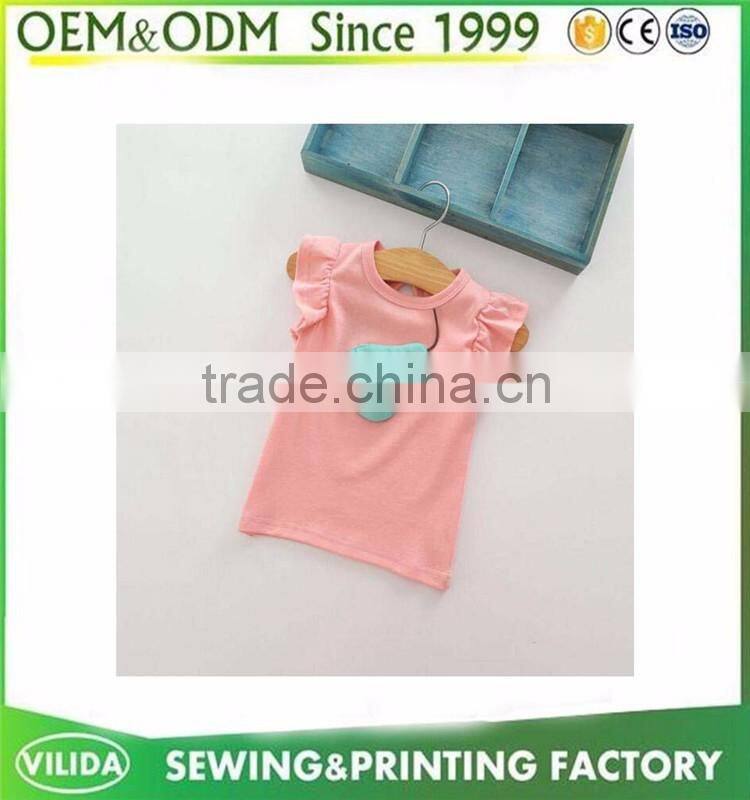 Fashion Girl printed Summer Casual T Shirt With Pattern Soft Cotton Cute Kids Clothes For 3-12 Years