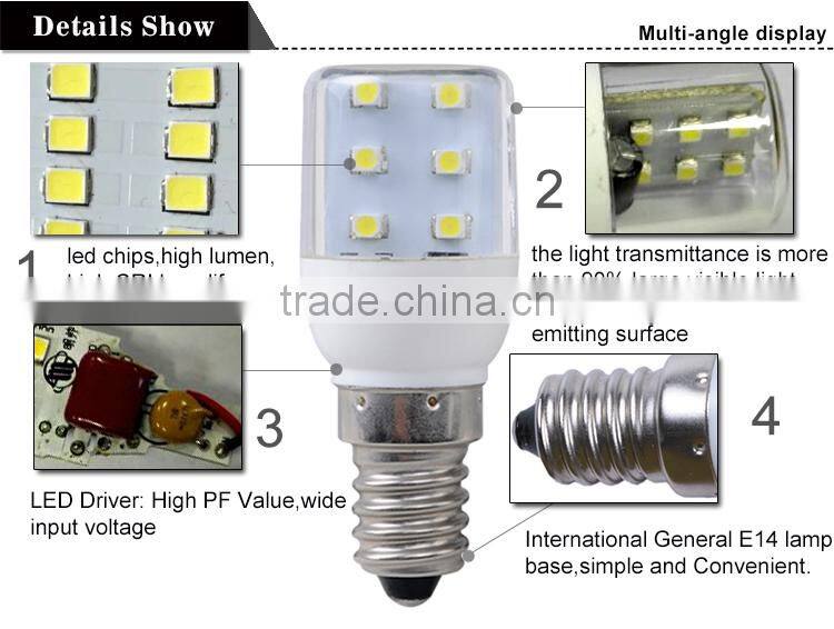 Haining Mingshuai milky LED ceremic fridge light T25 for refrigerator CE approved