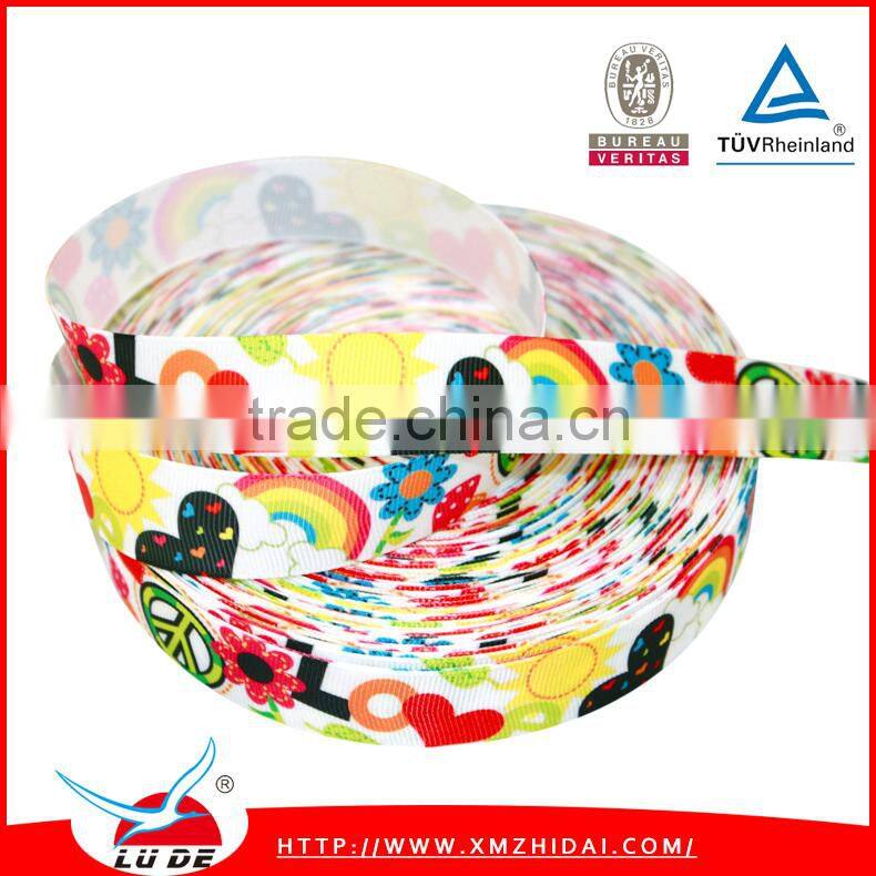 2015 Hot selling custom printed grosgrain ribbon